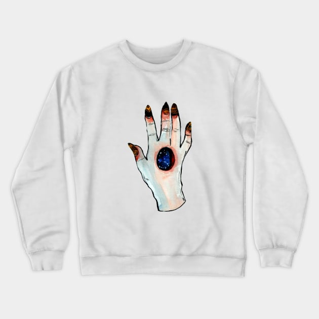 Hole in the hand Crewneck Sweatshirt by KaylaPhan